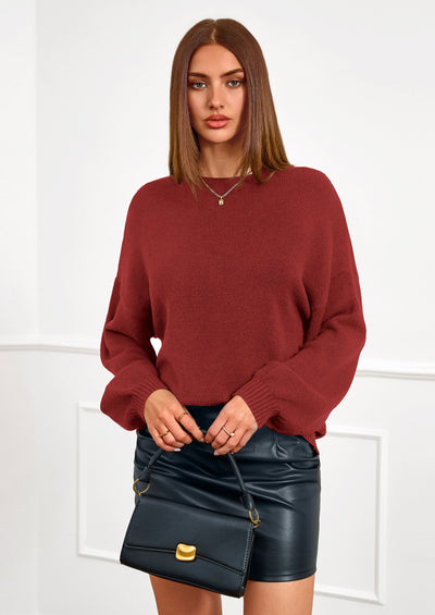 PRETTYGARDEN Women's Fall Oversized Sweaters Dressy Casual Long Sleeve Chunky Knit Winter Pullover Tops Holiday Outfits PRETTYGARDEN