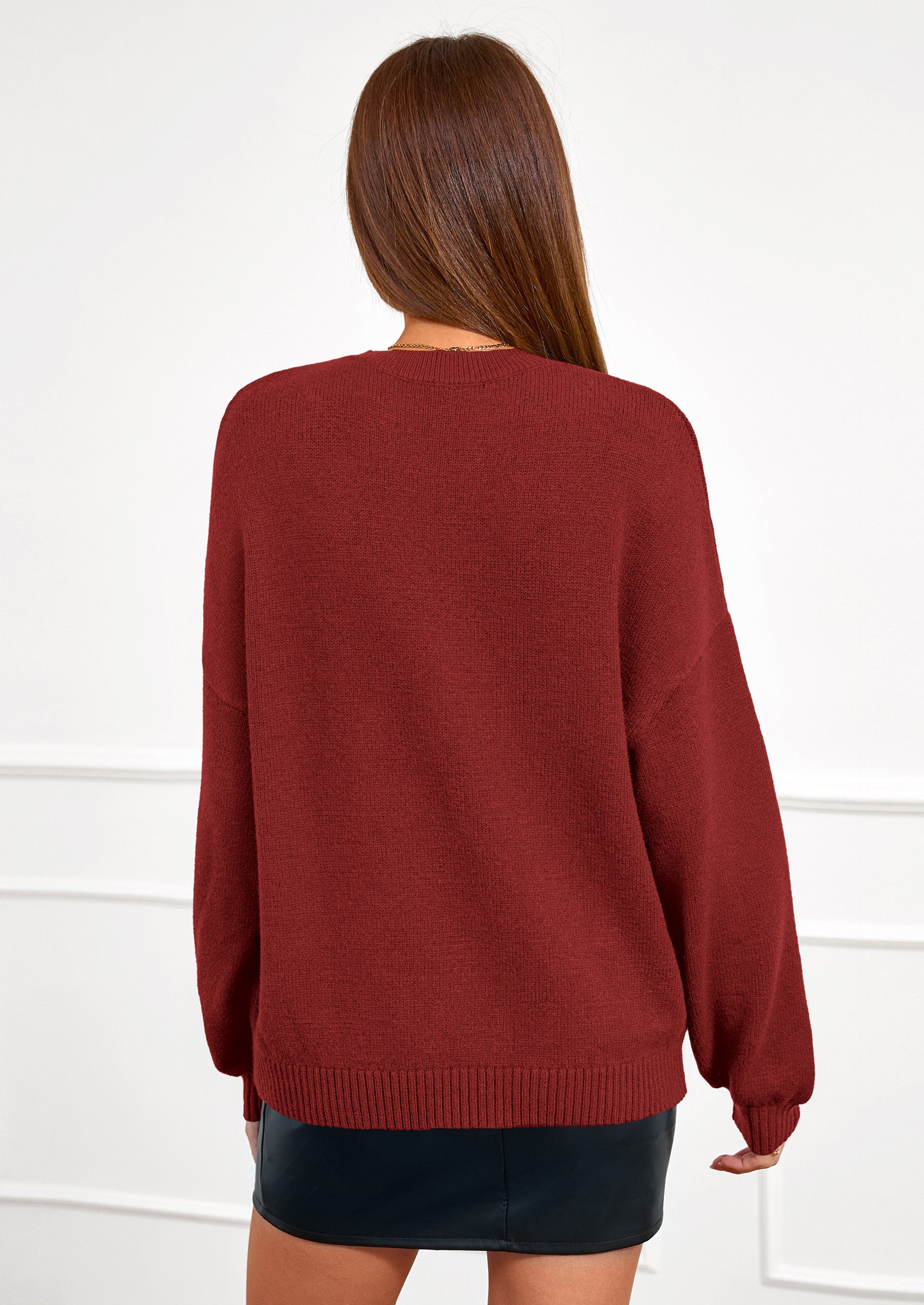 PRETTYGARDEN Women's Fall Oversized Sweaters Dressy Casual Long Sleeve Chunky Knit Winter Pullover Tops Holiday Outfits PRETTYGARDEN