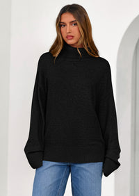 PRETTYGARDEN Womens Turtleneck Long Sleeve Sweater Fall Trendy Loose Fit Casual Tops Chunky Knit Pullover Sweaters