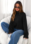 PRETTYGARDEN Womens Turtleneck Long Sleeve Sweater Fall Trendy Loose Fit Casual Tops Chunky Knit Pullover Sweaters