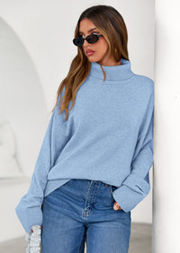 PRETTYGARDEN Womens Turtleneck Long Sleeve Sweater Fall Trendy Loose Fit Casual Tops Chunky Knit Pullover Sweaters