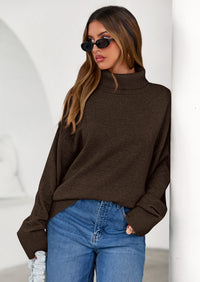 PRETTYGARDEN Womens Turtleneck Long Sleeve Sweater Fall Trendy Loose Fit Casual Tops Chunky Knit Pullover Sweaters