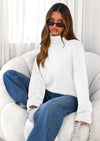 PRETTYGARDEN Womens Turtleneck Long Sleeve Sweater Fall Trendy Loose Fit Casual Tops Chunky Knit Pullover Sweaters