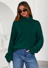 PRETTYGARDEN Womens Turtleneck Long Sleeve Sweater Fall Trendy Loose Fit Casual Tops Chunky Knit Pullover Sweaters