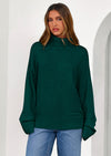 PRETTYGARDEN Womens Turtleneck Long Sleeve Sweater Fall Trendy Loose Fit Casual Tops Chunky Knit Pullover Sweaters