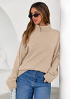PRETTYGARDEN Womens Turtleneck Long Sleeve Sweater Fall Trendy Loose Fit Casual Tops Chunky Knit Pullover Sweaters