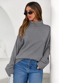 PRETTYGARDEN Womens Turtleneck Long Sleeve Sweater Fall Trendy Loose Fit Casual Tops Chunky Knit Pullover Sweaters