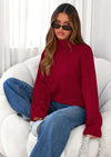 PRETTYGARDEN Womens Turtleneck Long Sleeve Sweater Fall Trendy Loose Fit Casual Tops Chunky Knit Pullover Sweaters