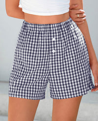 Plaid Casual Y2K Short with Pockets