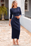PRETTYGARDEN Women's Spring Fall 2 Piece Sweater Set Rib Knit Long Sleeve Crop Top Maxi Bodycon Skirt Casual Winter Outfits PRETTYGARDEN