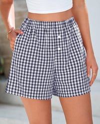 Plaid Casual Y2K Short with Pockets