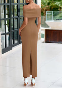 Off The Shoulder Elegant Bodycon Formal Cocktail Party Evening Maxi Dresses