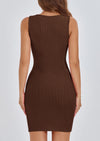 PRETTYGARDEN Spring Dresses for Women Sleeveless Bodycon Short Work Tank Dress Summer Casual Ribbed Mini Sundresses