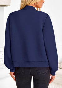 Casual Long Sleeve Button up Lightweight Varsity Bomber Jackets