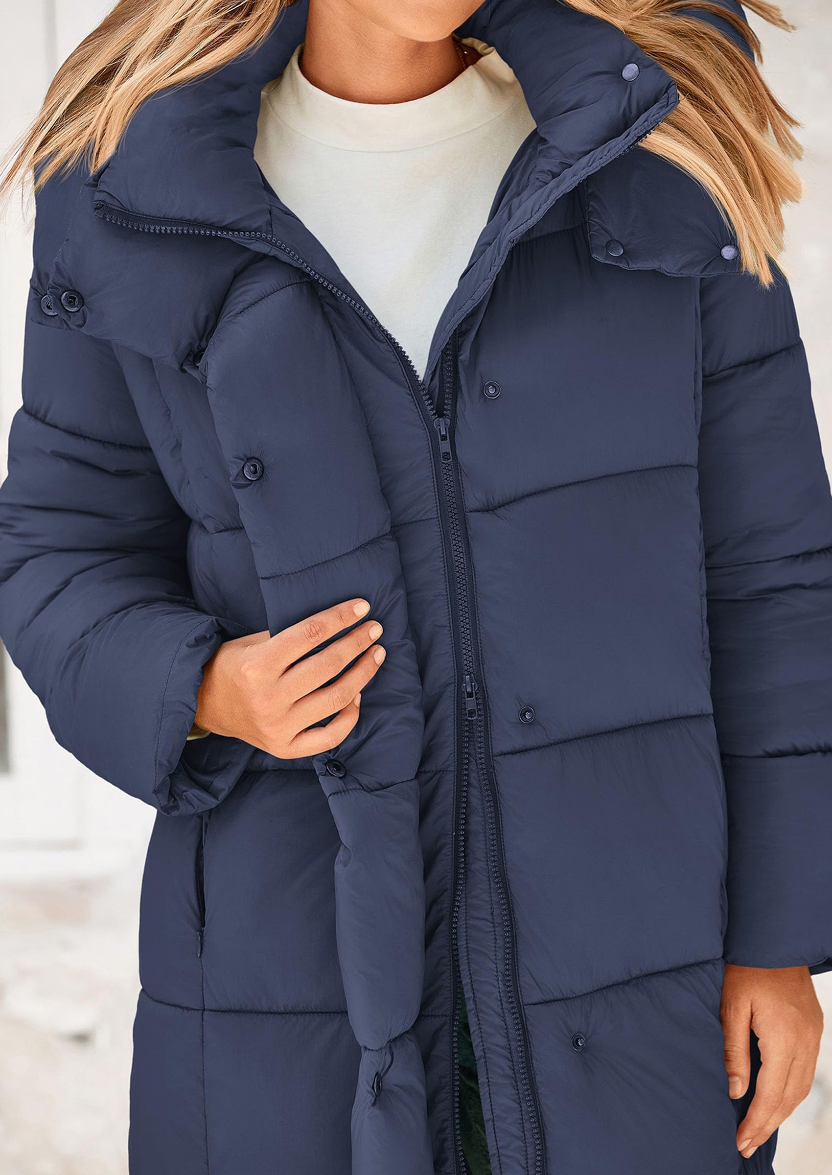PRETTYGARDEN Women's Winter Long Puffer Coats Hooded Zip Up Casual Thickened Down Jackets Trendy Warm Clothes Outerwear