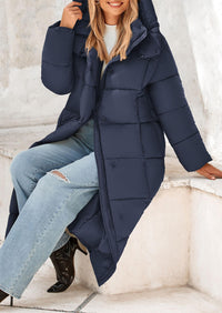 PRETTYGARDEN Women's Winter Long Puffer Coats Hooded Zip Up Casual Thickened Down Jackets Trendy Warm Clothes Outerwear