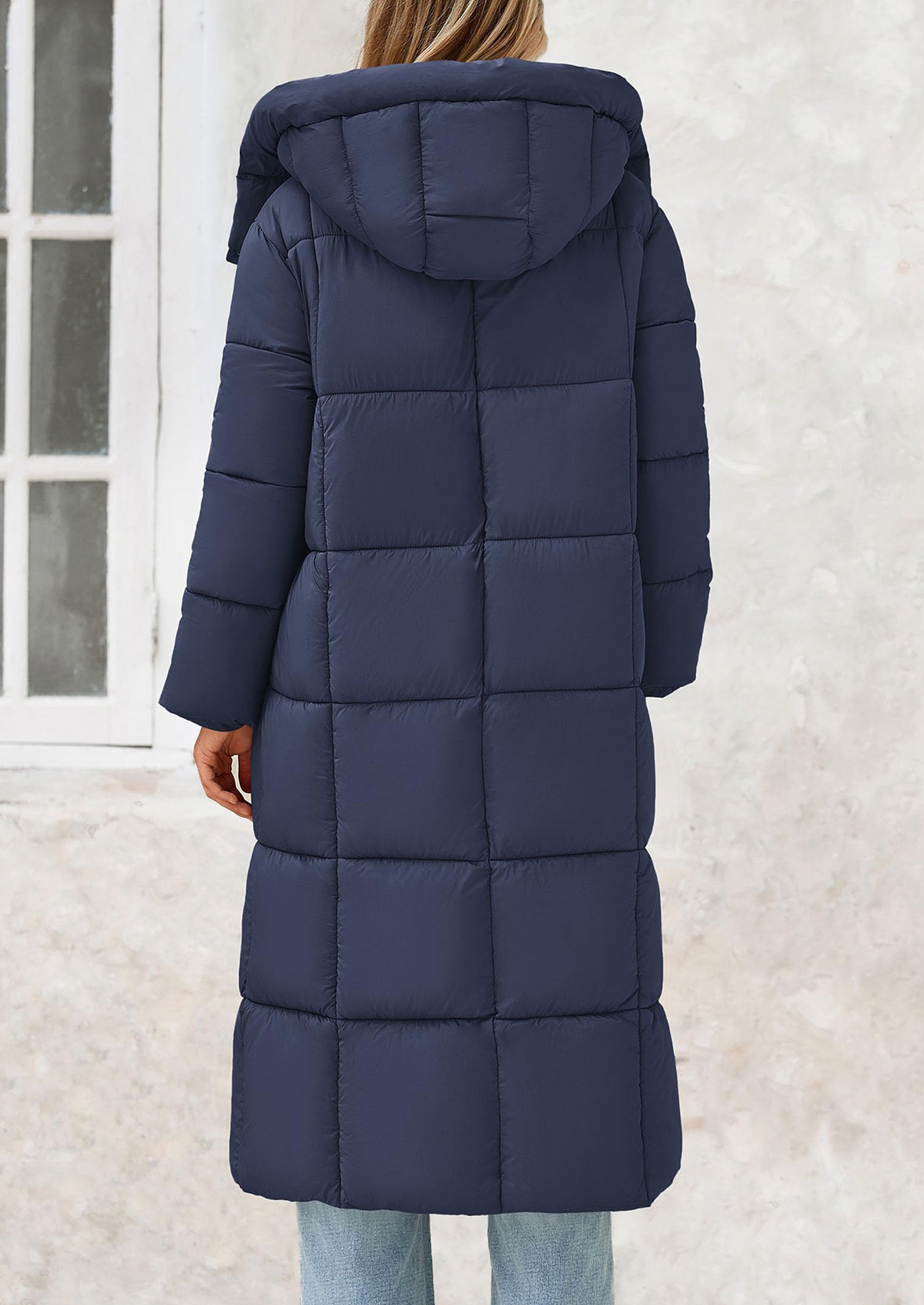 PRETTYGARDEN Women's Winter Long Puffer Coats Hooded Zip Up Casual Thickened Down Jackets Trendy Warm Clothes Outerwear