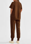 PRETTYGARDEN 2 Piece Outfit Tracksuits Casual Short Sleeve Tops High Waisted Sweatpants Set