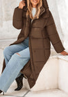 PRETTYGARDEN Women's Winter Long Puffer Coats Hooded Zip Up Casual Thickened Down Jackets Trendy Warm Clothes Outerwear