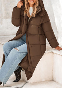 PRETTYGARDEN Women's Winter Long Puffer Coats Hooded Zip Up Casual Thickened Down Jackets Trendy Warm Clothes Outerwear