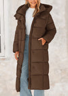 PRETTYGARDEN Women's Winter Long Puffer Coats Hooded Zip Up Casual Thickened Down Jackets Trendy Warm Clothes Outerwear