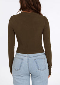 Long Sleeve Crop Tops Y2K Fashion Clothes Basic Slim Fit Blouses
