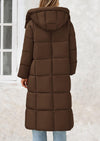PRETTYGARDEN Women's Winter Long Puffer Coats Hooded Zip Up Casual Thickened Down Jackets Trendy Warm Clothes Outerwear