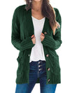 PRETTYGARDEN Women's Open Front Cardigan Sweaters Fall Fashion Button Down Cable Knit Chunky Winter Outerwear Coats