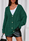 PRETTYGARDEN Women's Cable Knit Sweaters Fall Oversized Chunky Open Front Long Sleeve Cardigan Winter Coats