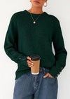 PRETTYGARDEN Womens Sweaters Fall Fashion Casual Crewneck Pullover Button Long Sleeve Cute Knit Tops Winter Clothes