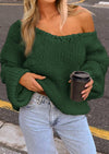 PRETTYGARDEN Women's Fall Oversized Sweaters Long Sleeve V Neck Dressy Casual Chunky Knit Loose Pullover Tops Winter Clothing
