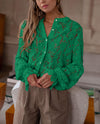 PRETTYGARDEN Women's Dressy Casual Lace Blouse Long Sleeve Button Up Shirts Tops Spring Fall Fashion Clothes