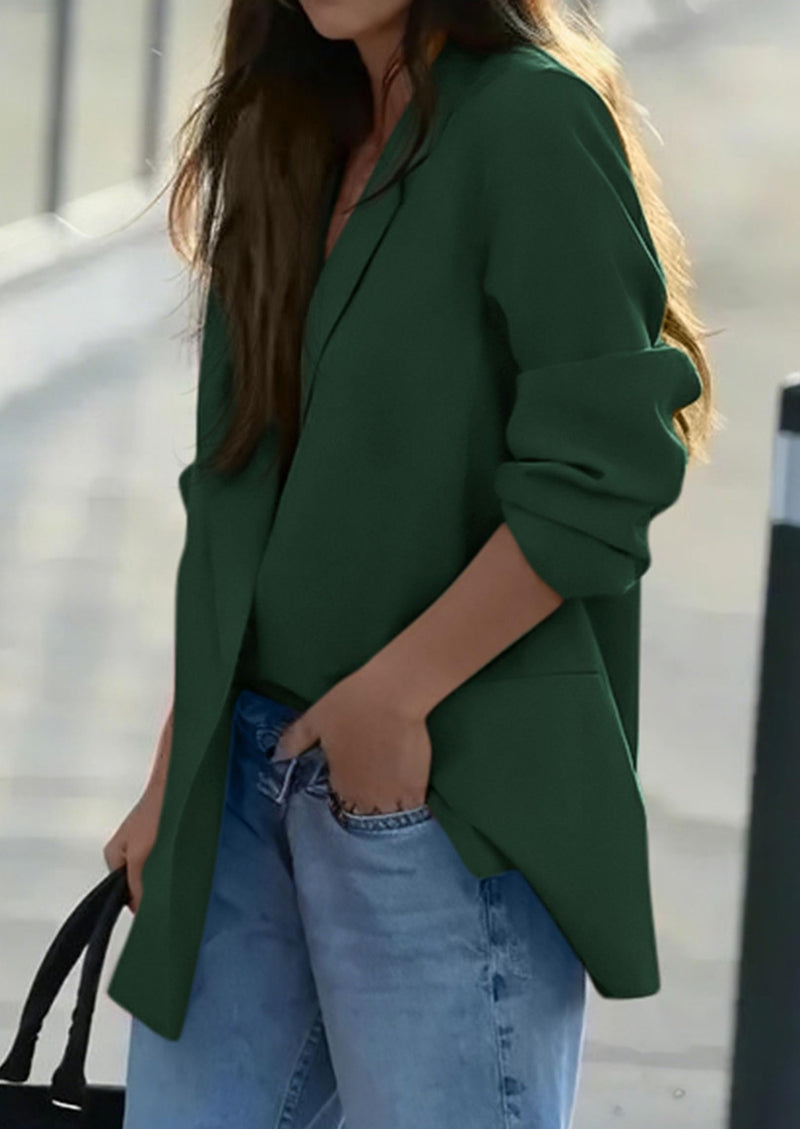 PRETTYGARDEN Fall Blazers for Women Business Casual Long Sleeve Lapel Pockets Dressy Suit Jackets Work Office Clothes