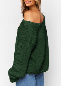 PRETTYGARDEN Women's Fall Oversized Sweaters Long Sleeve V Neck Dressy Casual Chunky Knit Loose Pullover Tops Winter Clothing