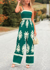 PRETTYGARDEN Boho Jumpsuits Beach Vacation Outfits Spaghetti Strap Wide Leg Pants Rompers