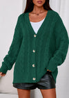 PRETTYGARDEN Women's Cable Knit Sweaters Fall Oversized Chunky Open Front Long Sleeve Cardigan Winter Coats
