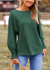 PRETTYGARDEN Women's Spring Fashion T Shirts Puff Long Sleeve Crewneck Casual Basic Tee Tops Blouses