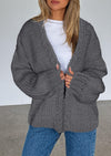 PRETTYGARDEN Cardigan Sweaters for Women Trendy Fall Fashion Long Sleeve Chunky Knit Cardigans Winter Clothing Outfits
