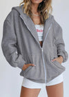 PRETTYGARDEN Women's Zip Up Y2K Hoodies Casual Long Sleeve Sweatshirts Fall Spring Track Jackets with Pockets