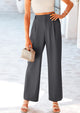 Casual Wide Leg High Elastic Waisted Long Work Pants