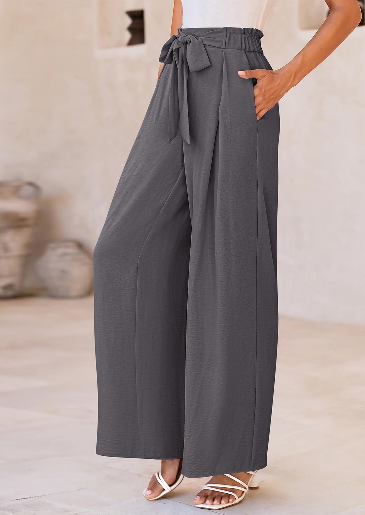Wide Leg High Waisted Loose Pants