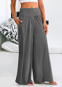 High-Waisted Flowy Palazzo Pant With Pockets