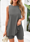 PRETTYGARDEN 2 Piece Sets Matching Lounge Shorts Set Resort Airport Travel Loungewear Outfits Clothing
