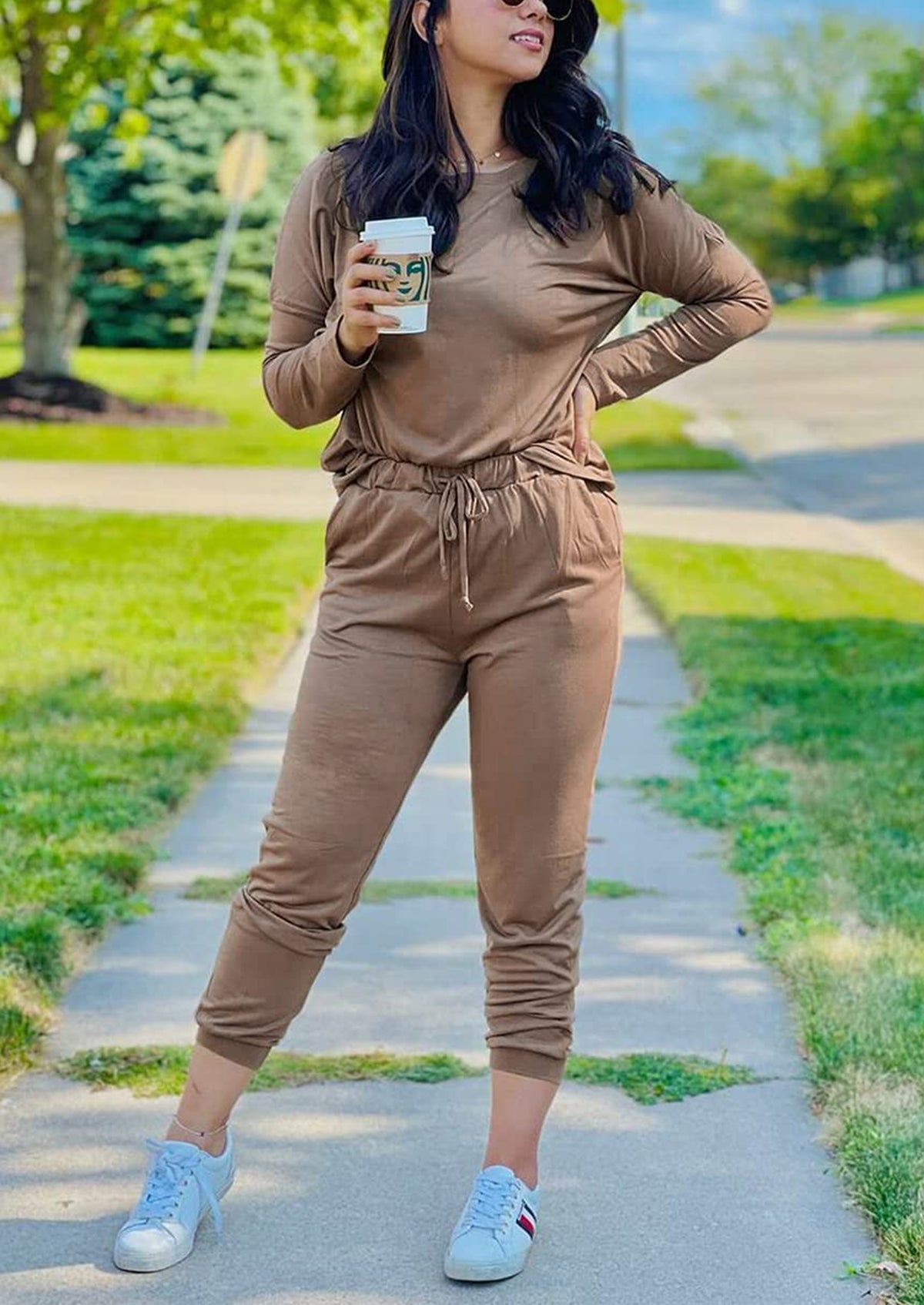 Black Two Pieces Oversized Fall Tracksuit