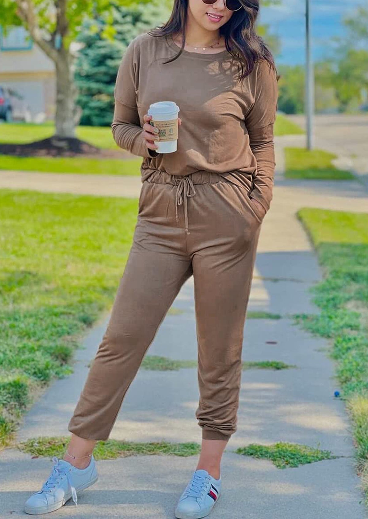 Black Two Pieces Oversized Fall Tracksuit