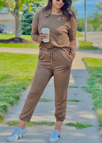 Black Two Pieces Oversized Fall Tracksuit