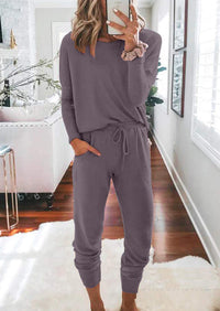 Black Two Pieces Oversized Fall Tracksuit