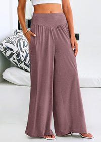 High-Waisted Flowy Palazzo Pant With Pockets