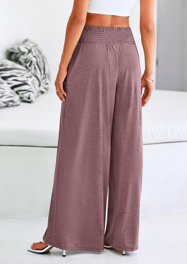 High-Waisted Flowy Palazzo Pant With Pockets
