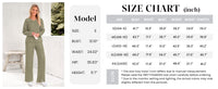 Knitted Long Sleeved V-Neck Pullover, Wide Leg Long Pants Two-Piece Set